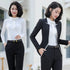 Elegant Long Sleeve One Button Business Suit for Women - Stylish Office Lady Attire for Formal Events and Professional Settings