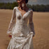 Bohemia Vintage Wedding Dresses For Women V-Neck Backless Gowns