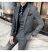 Stylish Business Casual Three-Piece Suit for Men with Vest and Trousers