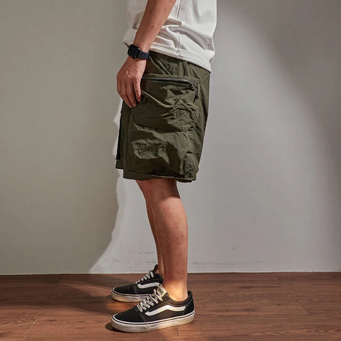 Summer Loose-Fitting Cargo Shorts Men's Fashion Casual Pants Multi-Pocket Quick-Dry Outdoor Wear
