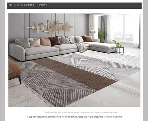 Nordic Luxury Crystal Fleece Large Living Room Carpet Rug for Home Decor