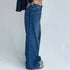 Y2K Inspired Wide Leg Denim Pants for Women - Trendy Low Waist Jeans with Multi Pockets Perfect for Summer Streetwear and Fall Outfits