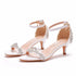 Glamorous Rhinestone Strappy Summer Pumps with 5cm Stiletto Heels for Women