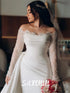 Elegant Satin Mermaid Wedding Dress Plus Size Customized Gown