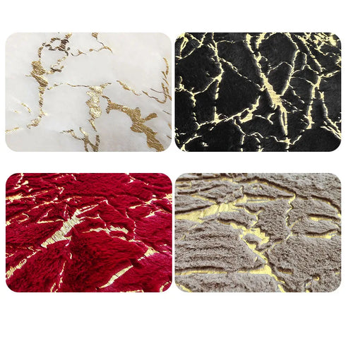 Faux Rabbit Fur Rug for Living Room Luxury Plush Carpet Mat for Bedroom and Bathroom