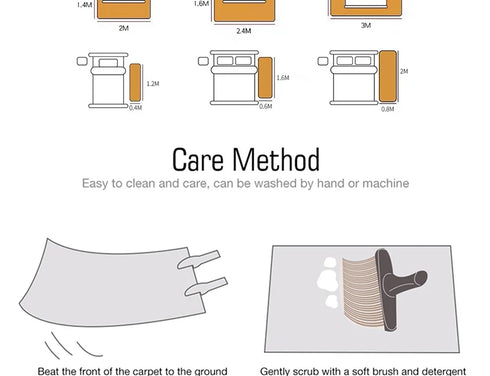 Minimalist Large Area Living Room Carpet Comfortable Bedroom Rug Home Decoration