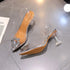 Elegant Women's Transparent PVC High Heels Sandals with Pointed Toe for Wedding and Party