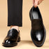 Luxury Men's Casual Loafers Leather Business Wedding Shoes Slip-on Office Formal Footwear