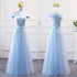 Prom Dress Elegant Floor-Length Tulle Gown With Appliques For Bridesmaid Dress Ideal For Banquet And Formal Event