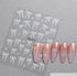 5D Embossed Nail Art Stickers - Semi-Transparent White Bowknots Adhesive Sliders for Creative Manicure Decorations and Nail Art Accessories