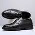 Elegant Men's Formal Dress Brogue Shoes - Slip-On British Gentleman Oxfords for Weddings and Special Occasions
