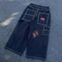 Baggy Jeans Women Wide Leg High Waist Vintage Washed Print Streetwear Casual Everyday Relaxed Fit