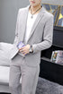 Casual Men's Suit Set Slim Fit Two-Piece Fashionable Korean Style