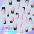 24pcs Reusable Press-On Nails with 3D Bow and Flower Design, Y2K Style Pink Square False Nails for Women and Girls - Short and Medium Length Options