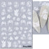 5D Embossed Nail Art Stickers - Semi-Transparent White Bowknots Adhesive Sliders for Creative Manicure Decorations and Nail Art Accessories
