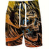 Men's Skull 3D Pattern Comfy Shorts for Summer Beach Sports