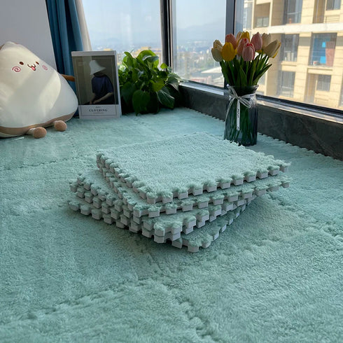 Soft Plush Kids Carpet Play Mat Interlocking EVA Foam Rug for Children