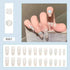 Wearable Detachable Love-Themed Checkerboard Fake Nail Pieces for a Sweetheart Manicure