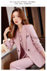 Chic Korean Fashion Women's 3-Piece Blazer Suit Set with Long Sleeve Vintage Jacket and Vest + Slim Straight Pencil Pants for Elegant Business Outfits