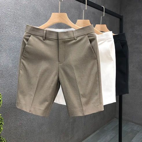 High-End Light Business Suit Shorts Men's Slim Casual Shorts