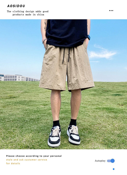 Men's Shorts Pants Summer Casual Drawstring Baggy Trousers