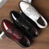 Elegant Men's Dress Shoes for Formal Occasions - Stylish PU Leather Slip-On Business Footwear for Weddings and Parties