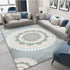 Classical Elegant Blue Rug for Retro Living Room and Bedroom Carpet Decoration