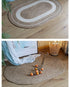 Woven Rattan Round Carpet Natural Straw Rug for Living Room Bedroom Floor Mat