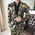 Men's Shiny 2-Piece Suit Set for Weddings - Smart Casual Style with Jacket and Pants