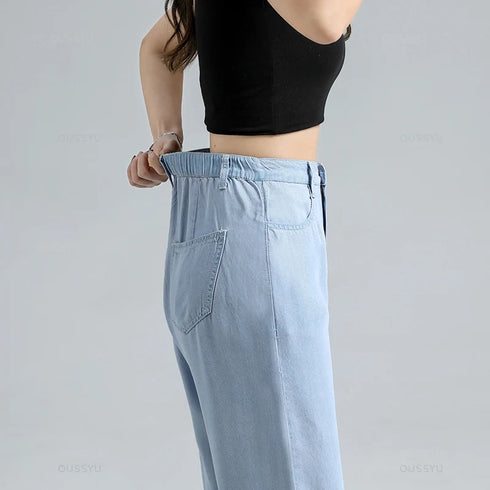 Casual Loose Fit Wide Leg Denim Jeans for Women - Perfect Baggy Fashion for Streetwear & Summer Styling, Ideal for Wide Leg Jeans Outfit Fall