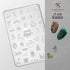 3D Relief Snowflake Sweater Carving Mold for Nail Art - Santa Claus and Elk Christmas Manicure DIY Template with Storage Box and Scraper