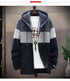 Men's Fleece Knit Sweater Coat with Stripes - Stylish Casual Jackets and Hoodies for Winter and Autumn, Thick Warm Windbreaker Pullovers for Everyday Wear