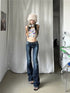 Trendy Women’s Y2K Vintage Low Rise Flare Denim Pants - Perfect for Fall Outfits with Jeans and Kpop Inspired Styles