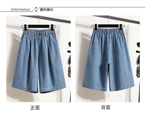 Casual Wide Leg Jeans for Women - Vintage Style Knee Length Denim Pants Perfect for Summer Outfits and Fall Jeans Outfit Ideas