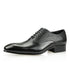 Elegant Black Leather Oxfords for Men Lace Up Formal Office and Wedding Shoes