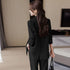 Elegant Women's Casual Blazers Coat and Wide Leg Pants Set - Professional Two Piece Suit for Autumn Style and Comfort