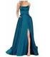 Strapless Satin Ball Gown With Train For Formal Banquet Evening Wedding Dress Silhouette Classic