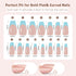 150Pcs Coffin Almond French False Nails Set - Reusable Acrylic Press On Nail Tips for Effortless Style and Glamour