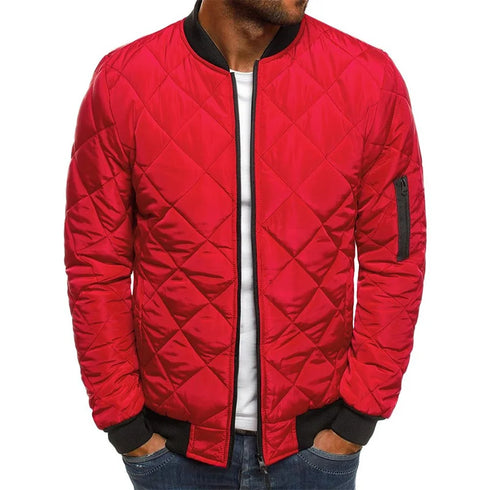 Lightweight Cotton Jacket for Men - Vintage Style Baseball Collar Outerwear with Long Sleeves, Perfect for Autumn and Winter Casual Wear