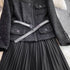 Hepburn Elegant Long Tweed Dresses Women Autumn Party Luxury Robe