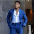 Handsome Royal Blue Slim Fit Men Suits for Wedding Formal Groom Tuxedos
