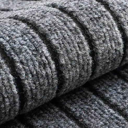 Absorbent Striped Indoor/Outdoor Mat: Entryway and Patio Floor Protector