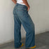 Y2K Inspired Wide Leg Denim Pants for Women - Trendy Low Waist Jeans with Multi Pockets Perfect for Summer Streetwear and Fall Outfits