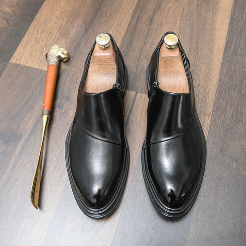 Fashion Men's Dress Shoes Formal Loafers Leather Wedding Shoes for Men