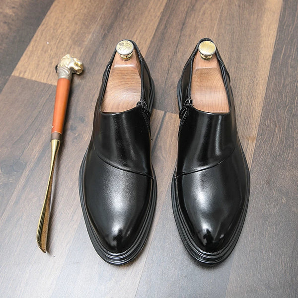 Fashion Men's Dress Shoes Formal Loafers Leather Wedding Shoes for Men