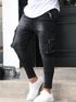 Men's Slim Fit Stretch Jeans Multi Pocket Cargo Trousers
