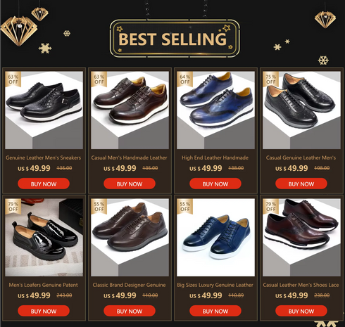 Genuine Leather Snake Pattern Casual Lace-Up Shoes for Men