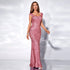 Luxury Off Shoulder Sequined Mermaid Dress Elegant Party Evening Wear