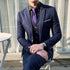 Slim Fit Men's Three Piece Suit with Vest and Trousers for Wedding
