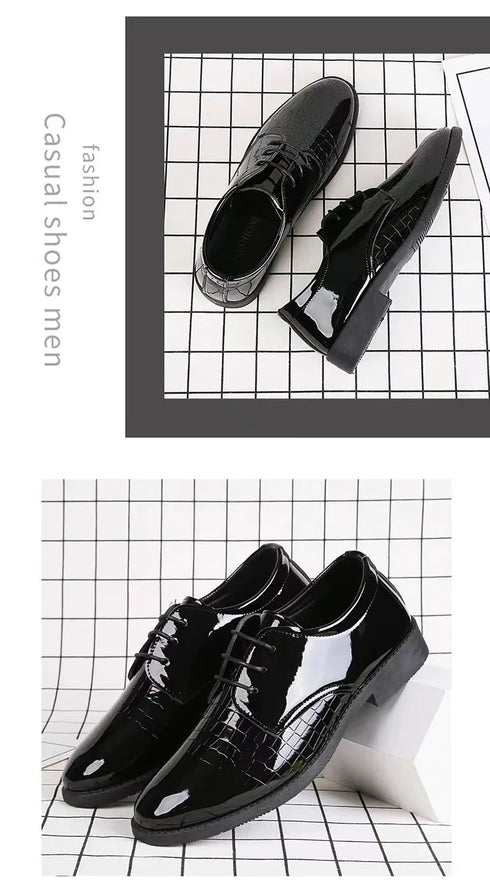 Men Leather Shoes Business Formal Fashion Korean Style Casual Versatile Footwear